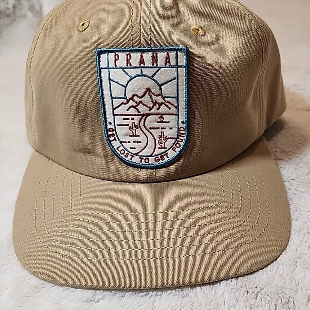 Prana Tan Cap with Embroidered Patch